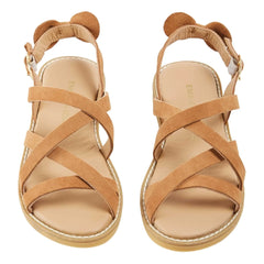 Emile et Ida - Leather Croisillon Sandals | Camel