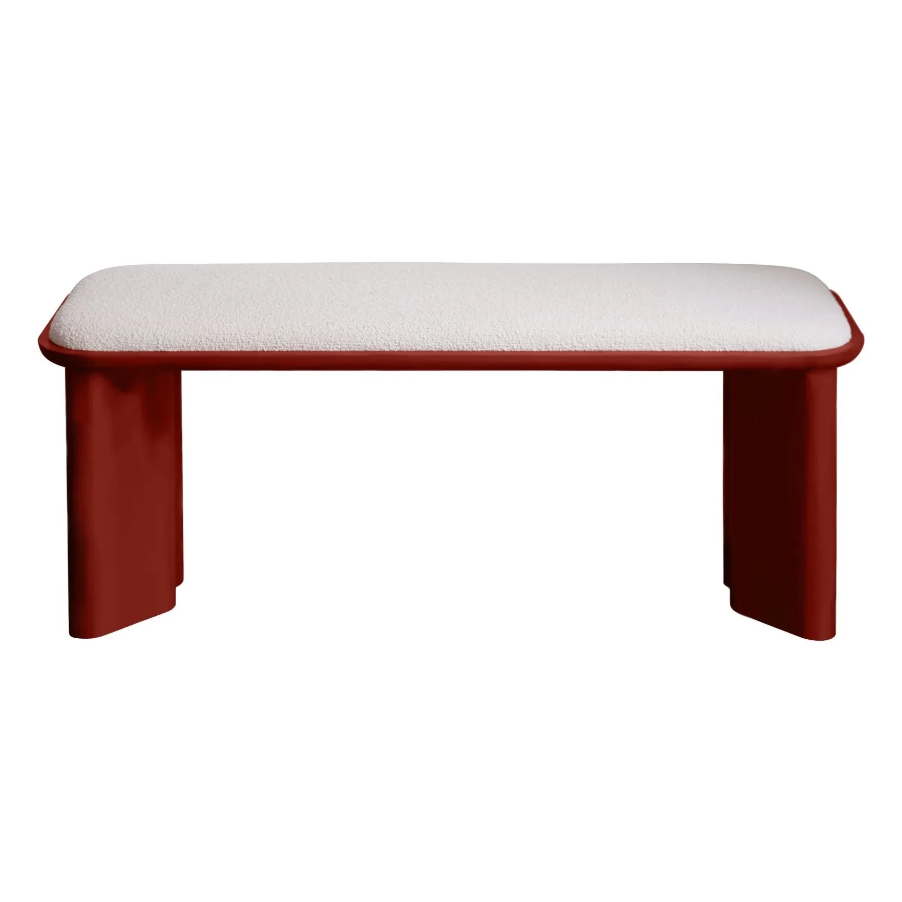 Gabrielle Paris - Polished wood Lazarus bench | Burgundy