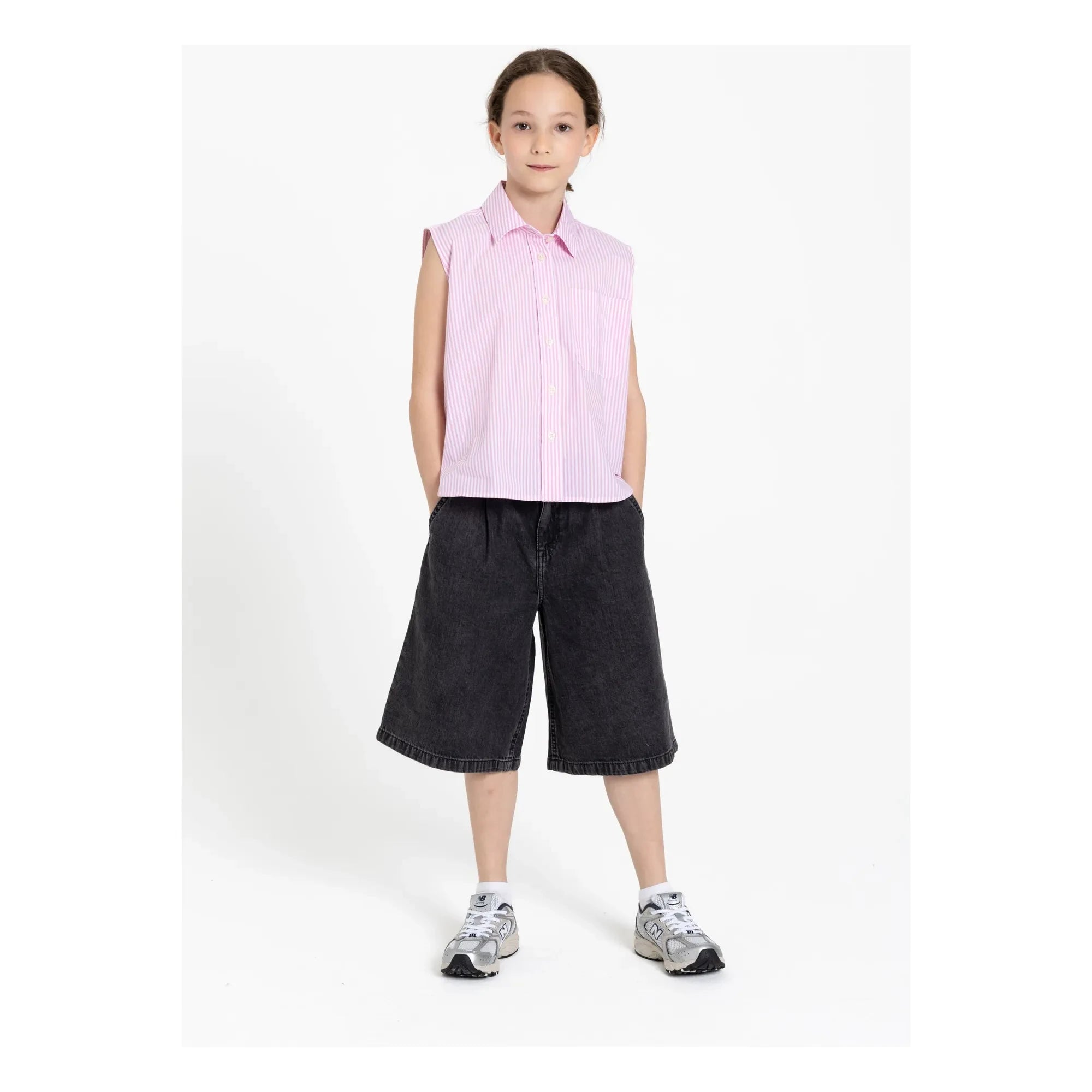 Finger in the Nose - Denim Bermuda Shorts Tate | Gray