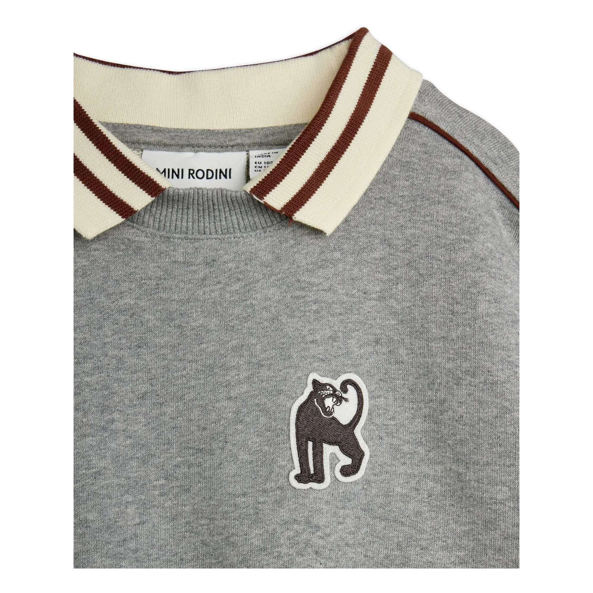 Mini Rodini - Panther organic cotton sweatshirt | Grey melange