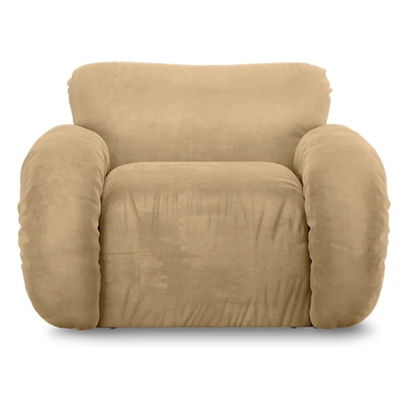 HKliving - Arc Velvet Lounge Chair | Cream
