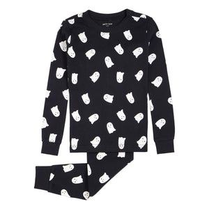 Petit Lem - Fosforlu organik pamuklu hayalet pijama | Siyah