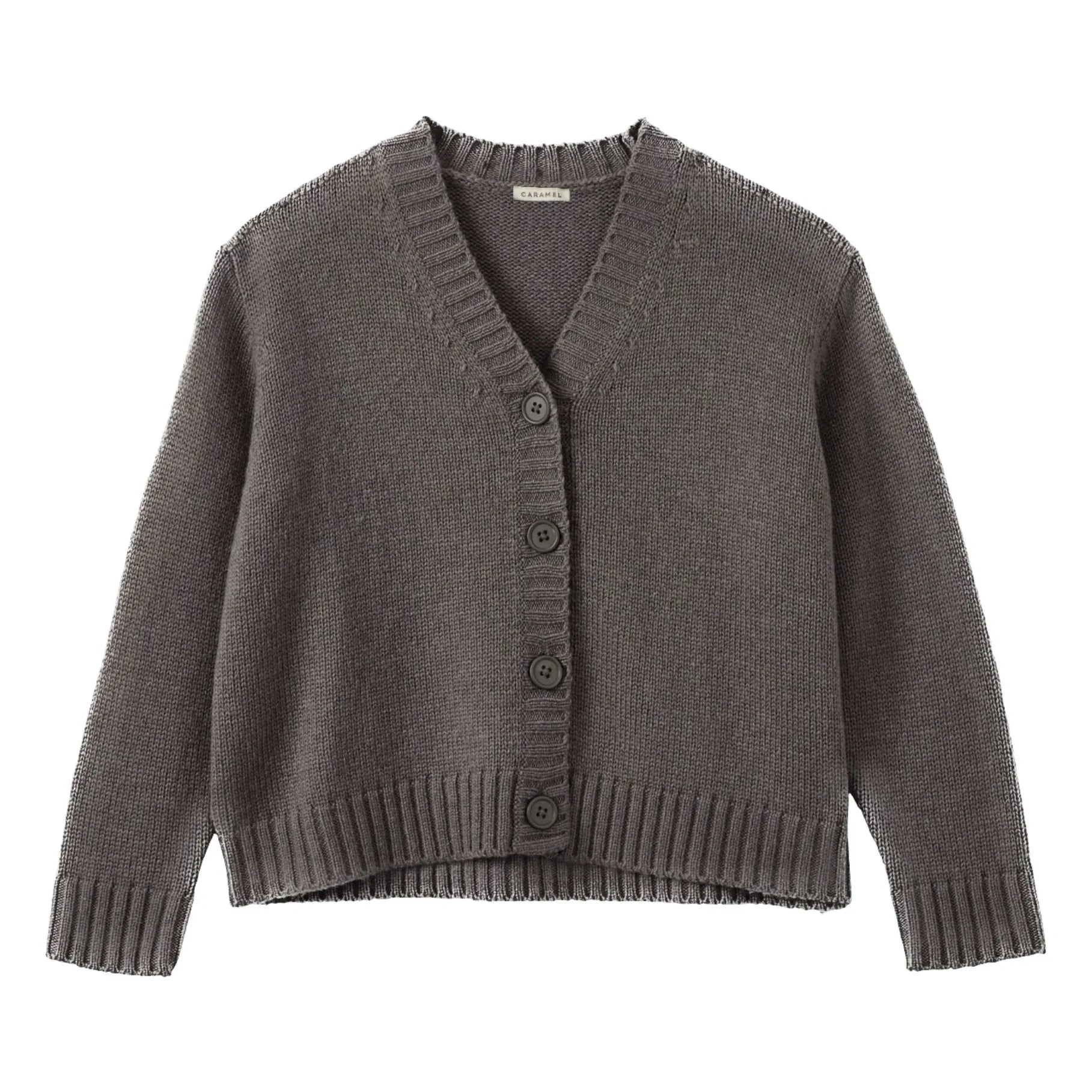 Caramel - Copper Cardigan | Dark Gray