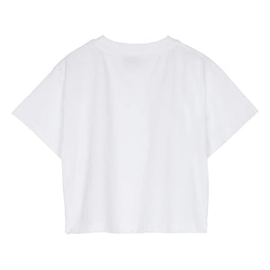 Finger in the nose - Oversized Cropped Organic Cotton T-Shirt | White
