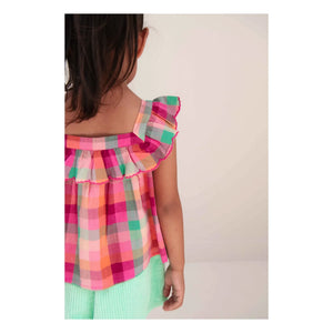 Jenest - Ball Didi Check Organic Cotton | Fuchsia
