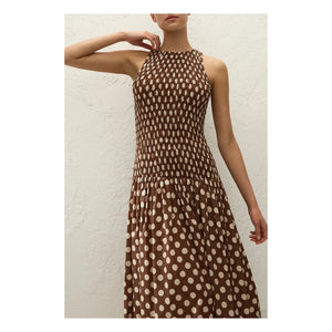 Faithfull the Brand - Luisa Polka Dot Cotton Dress | Chocolate