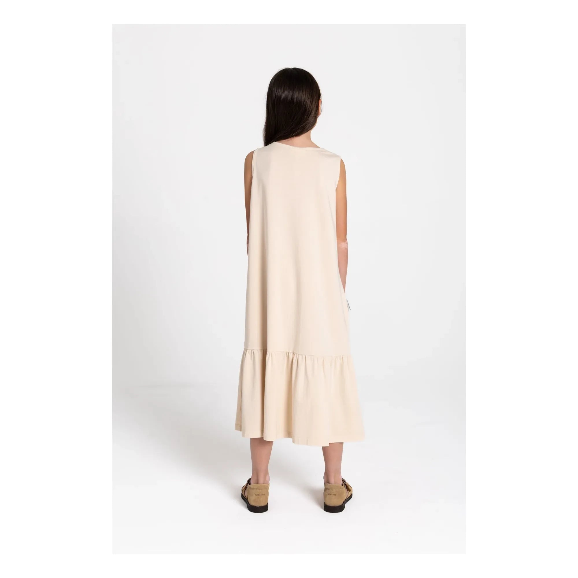 Hundred Pieces - Lyra Organic Cotton Sleeveless Dress | Cream