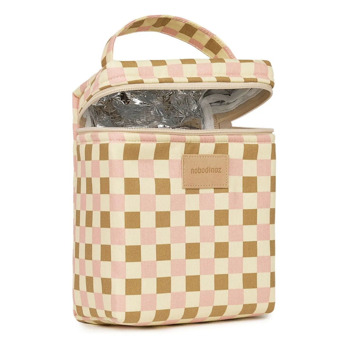 Nobodinoz - Hyde Park Mosaic lunch bag with thermos | Pink