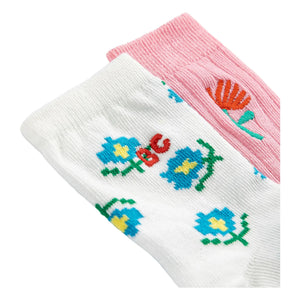 Bobo Choses - Set of 2 Pairs of Organic Cotton Floral Socks | Pink