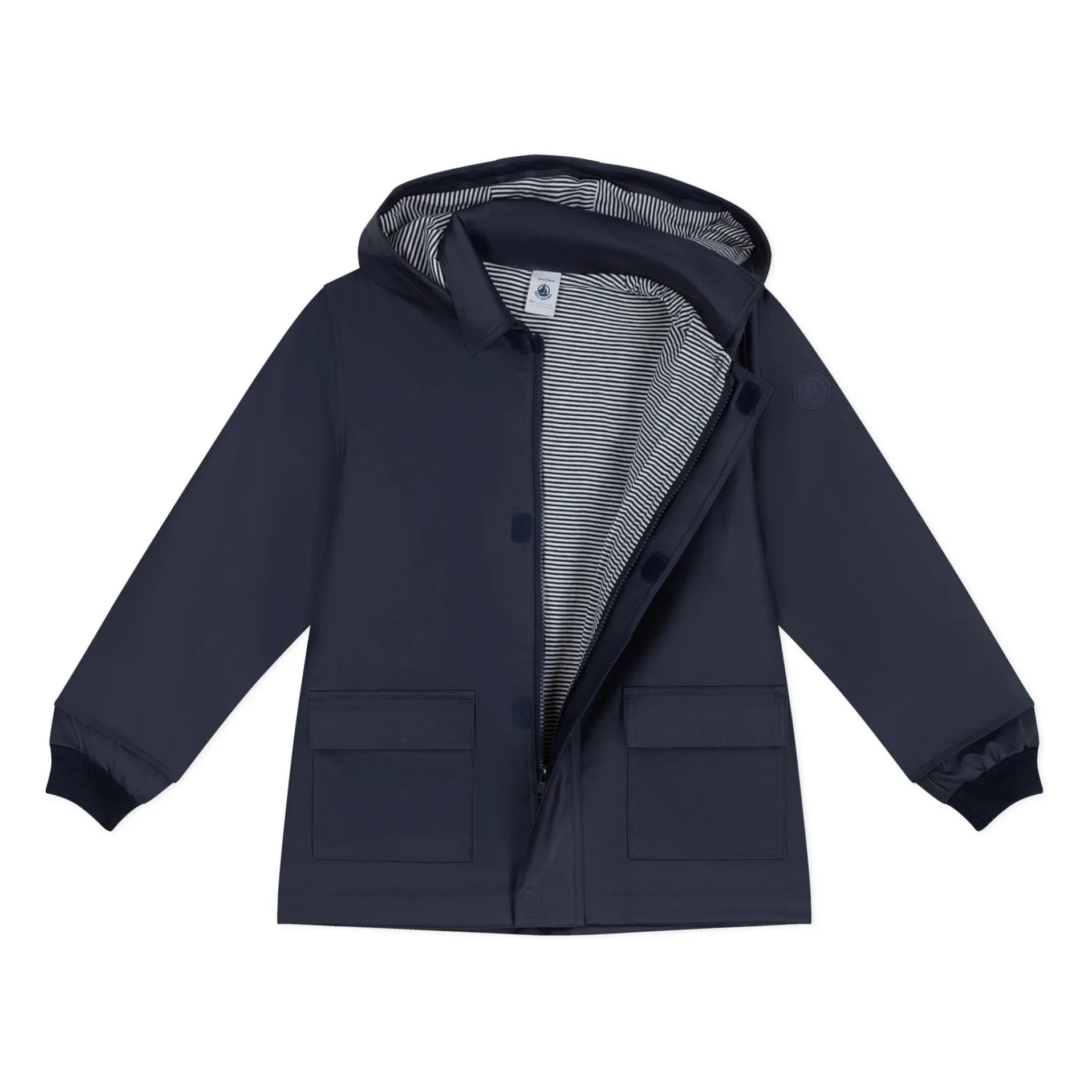 Petit Bateau - Iconic Raincoat Made from Recycled Fibers | Navy Blue