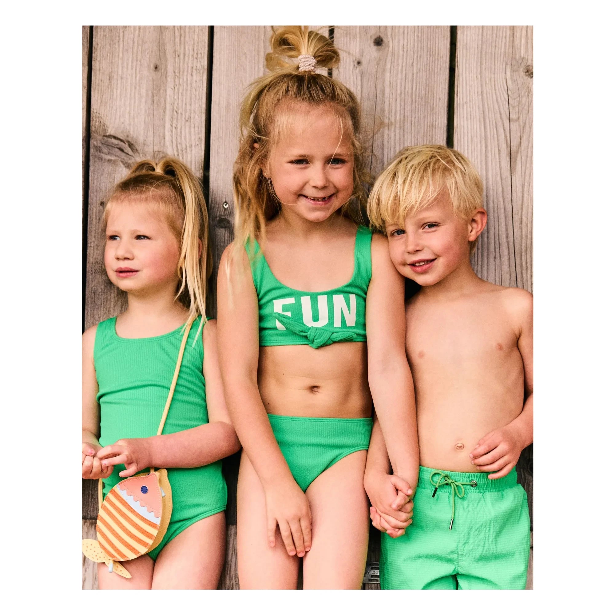 Beachlife - Uni Textured Swimsuit Shorts | Green