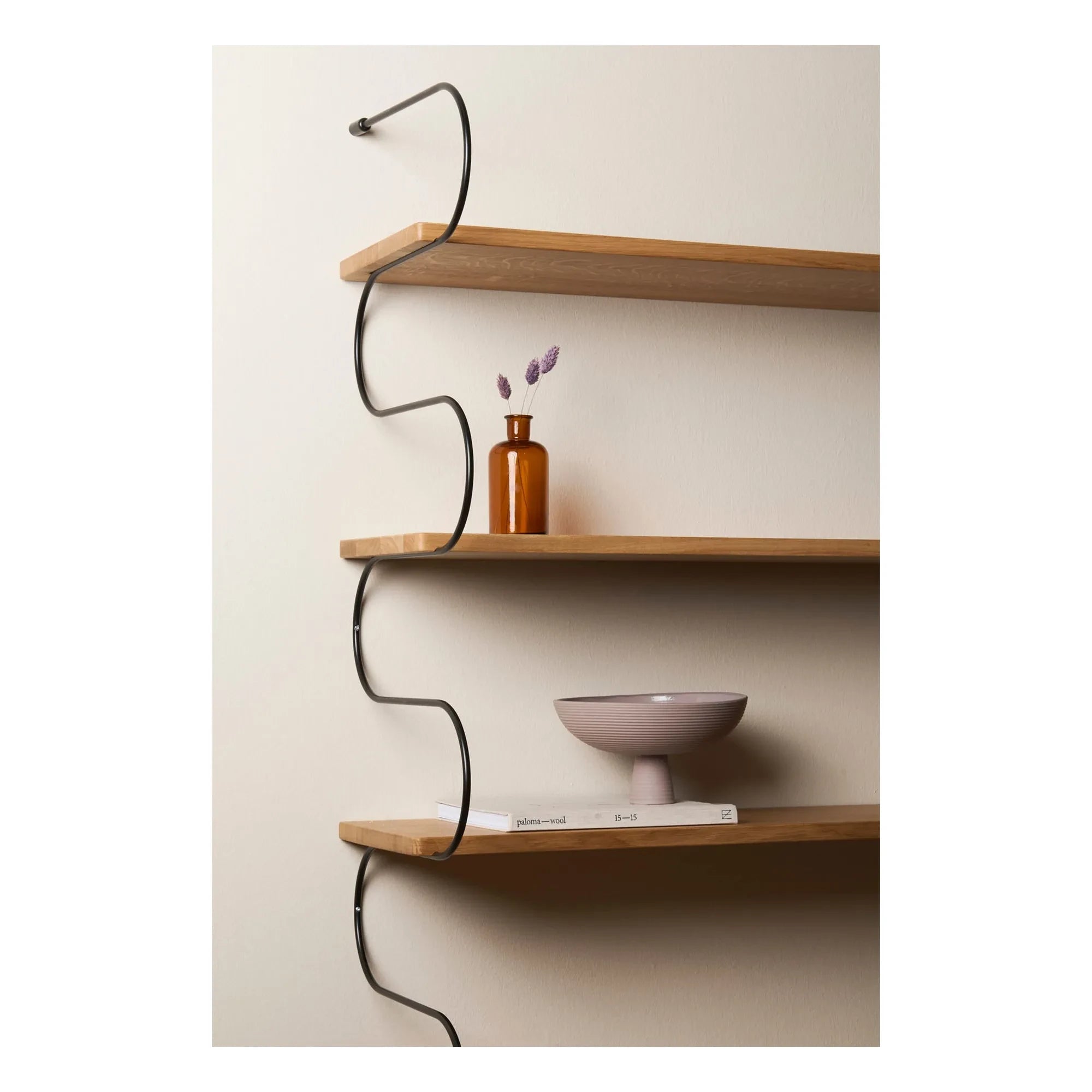 Schneid Studio - Onda Oak Wood Shelf | Black