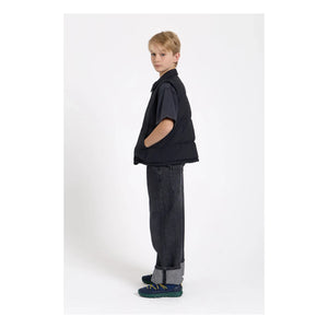 Finger in the nose - Snowshirt Genuine Down Sleeveless Down Jacket | Black