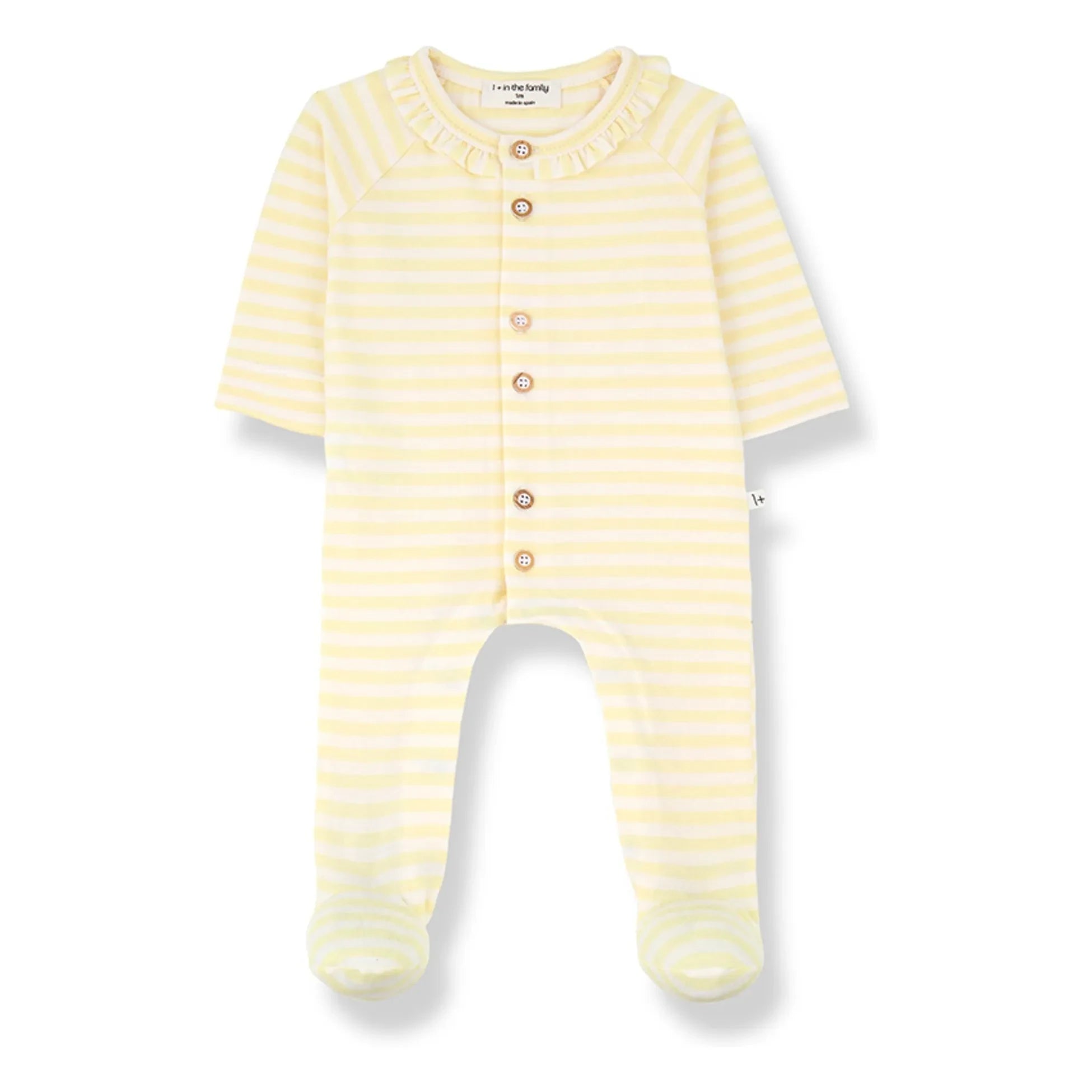 1+ in the family - Camila Striped Pajama | Light Yellow