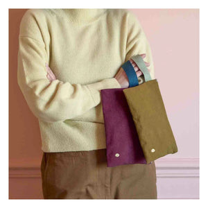 La cerise sur le gâteau - Iona organic cotton clutch bag with handle | Gold