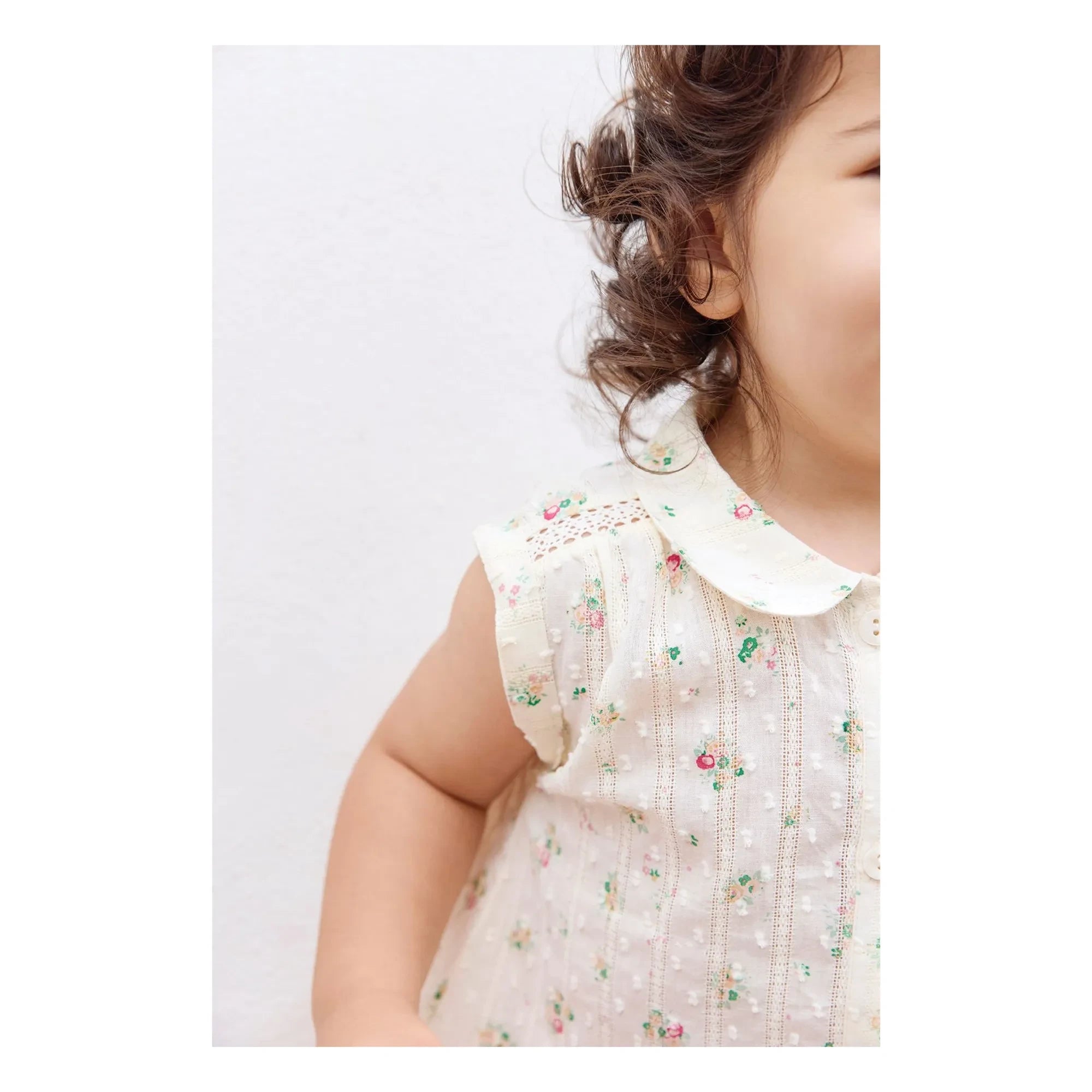 Bonton - Lorelei Bouquets Claudine Collar Shirt | Off-White