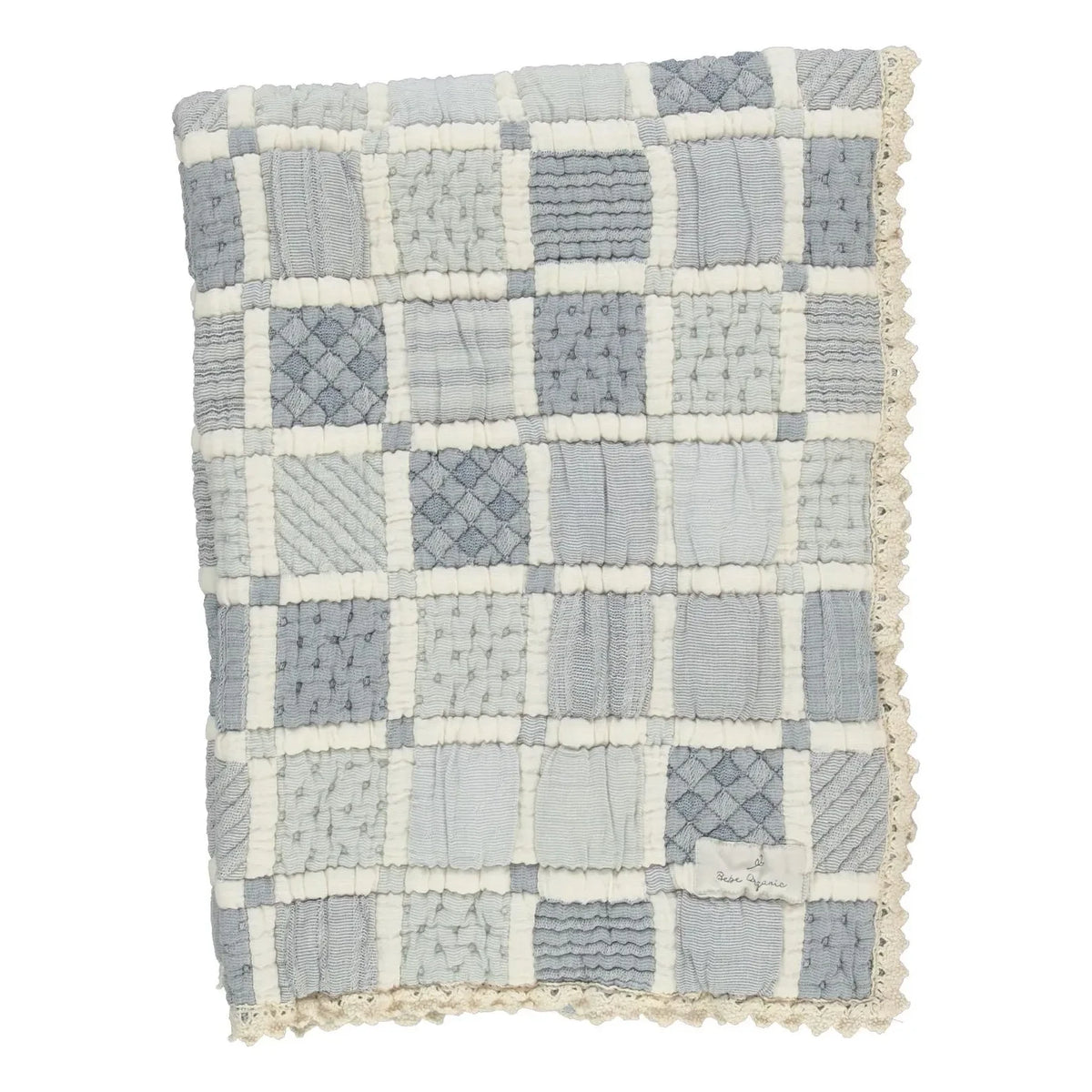 Bebe Organic - Organic Cotton Patchwork Blanket | Blue
