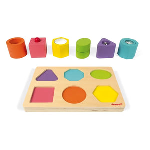 Janod - Set of 6 Sensory Wooden Blocks