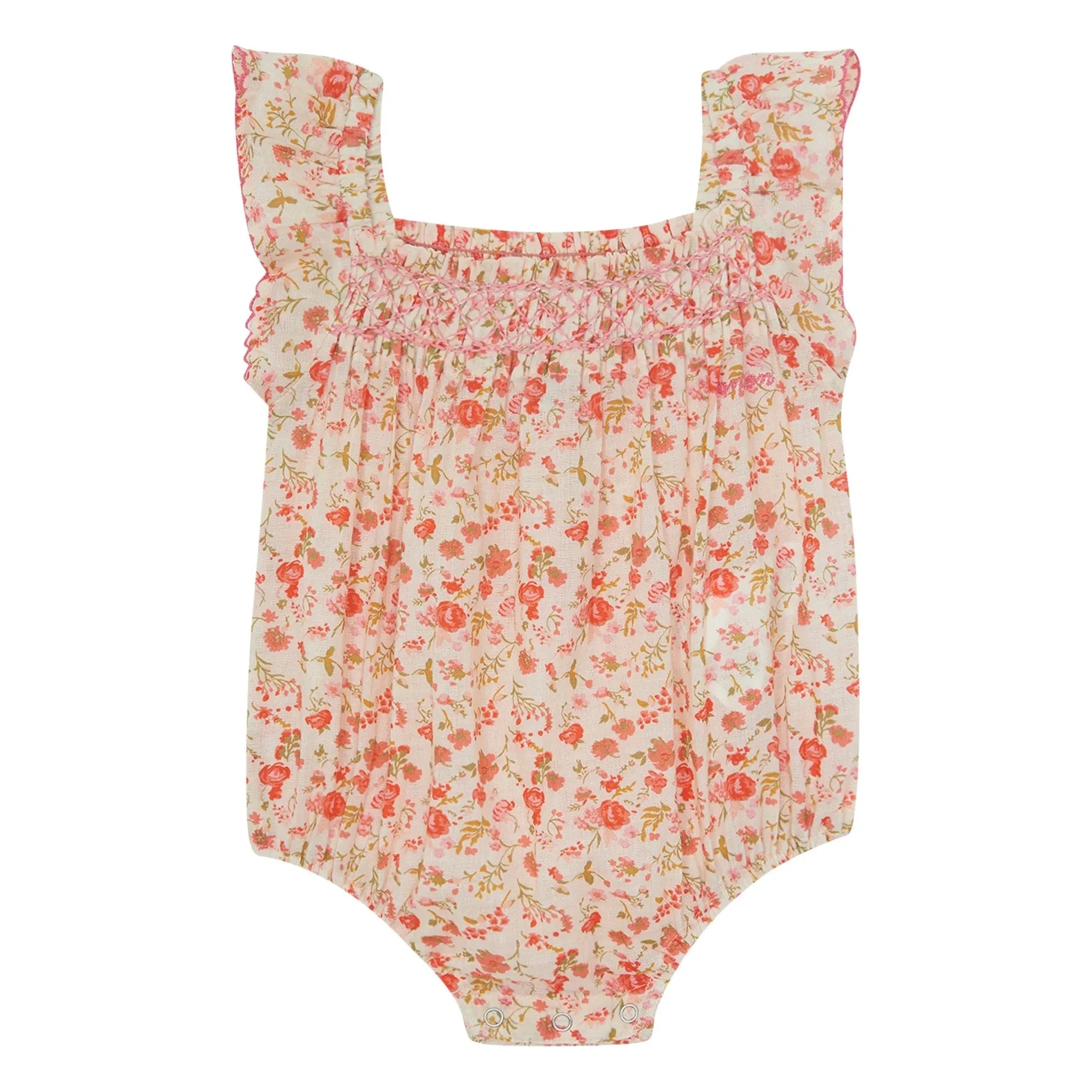 Bonton - Lalix Fleurie Romper | Red