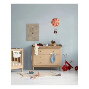 Oliver Furniture - Meşe ağacında 3 çekmeceli alt değiştirme dolabı