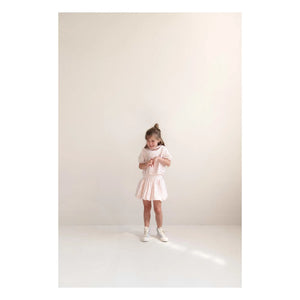 Jenest - Claudine Collar Molly Polka Dot Organic Cotton Blouse | Light Pink