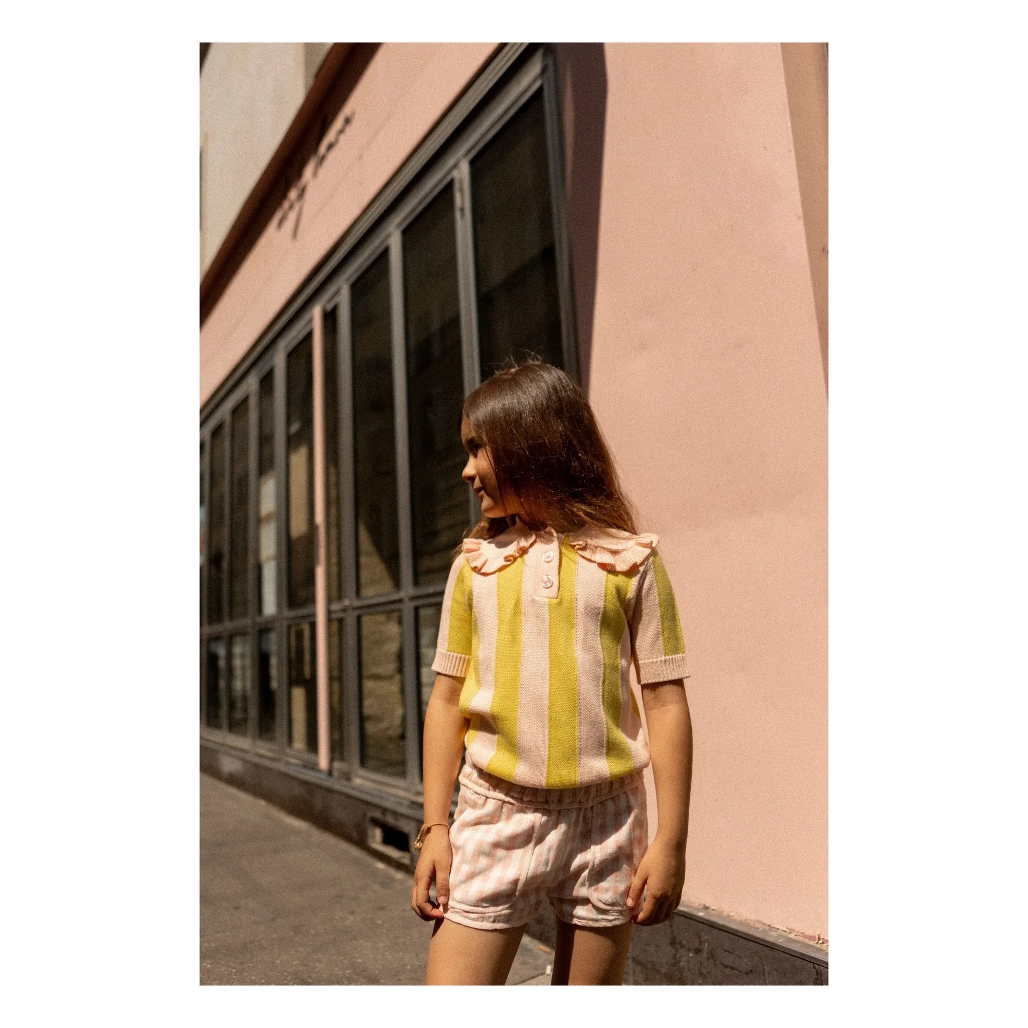 Louis Louise - Paule Striped Mesh T-Shirt | Yellow