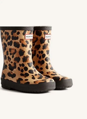Hunter - First Leopard Rain Boots | Brown