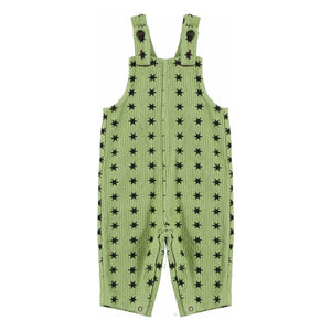 Piupiuchick - Fuzzy Organic Cotton Star Salopette | Green