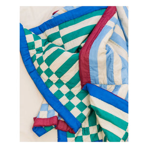 Tarta Gelatina - Striped Double-Sided Quilt | Blue