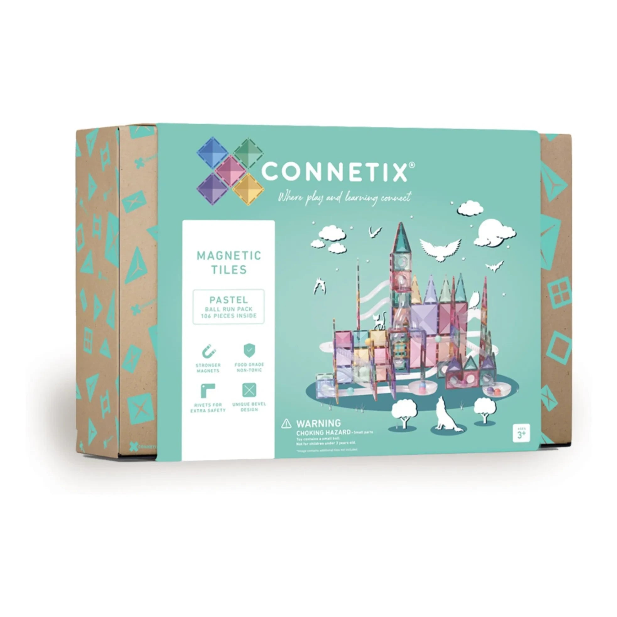 Connetix - Ball Run paketi - 106 parça | Pastel