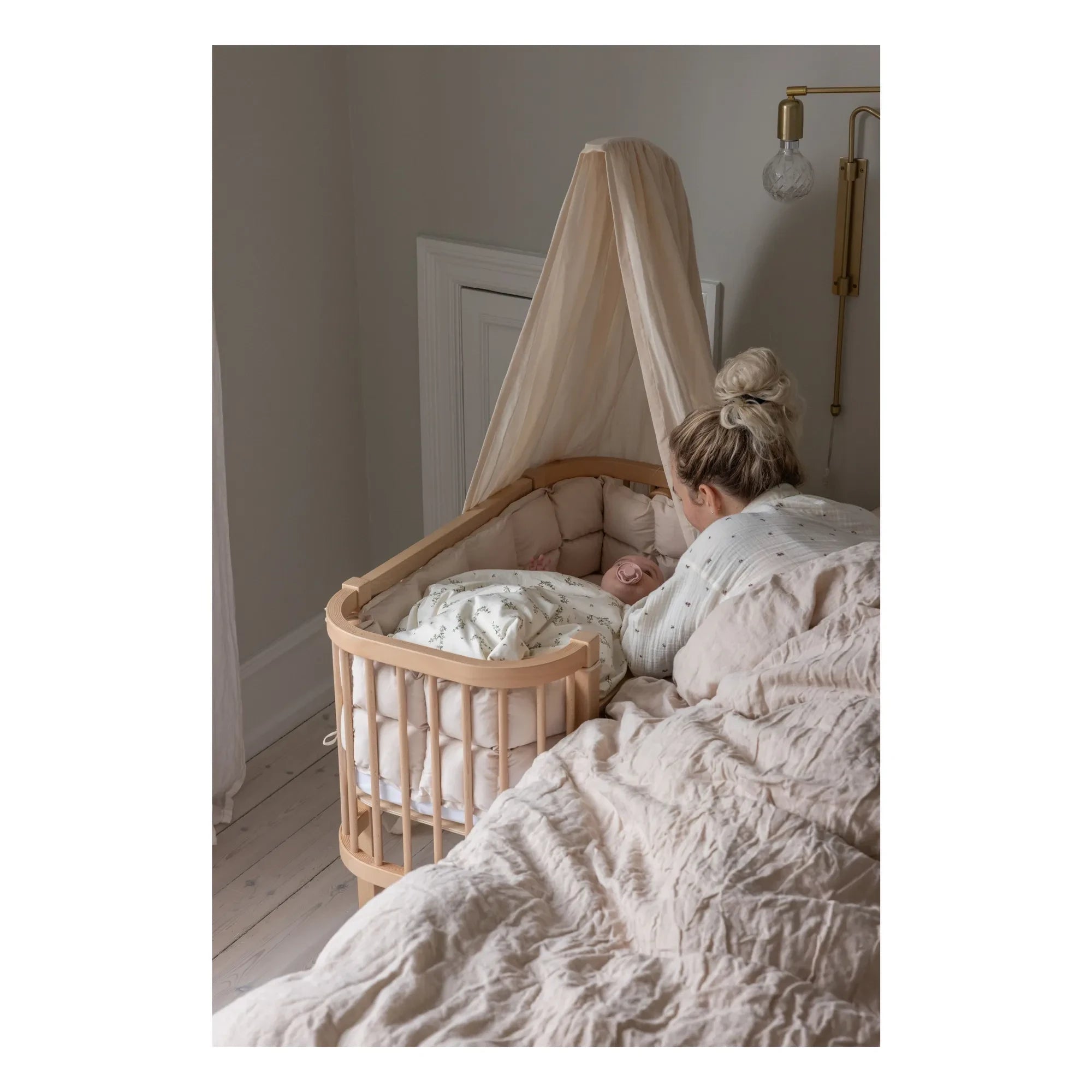 Sebra - Wooden Co-sleeper Bed | Beech