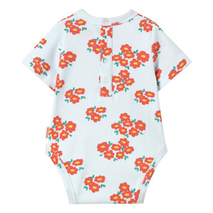 Tinycottons - Organic Cotton Floral Bodysuit | Light blue