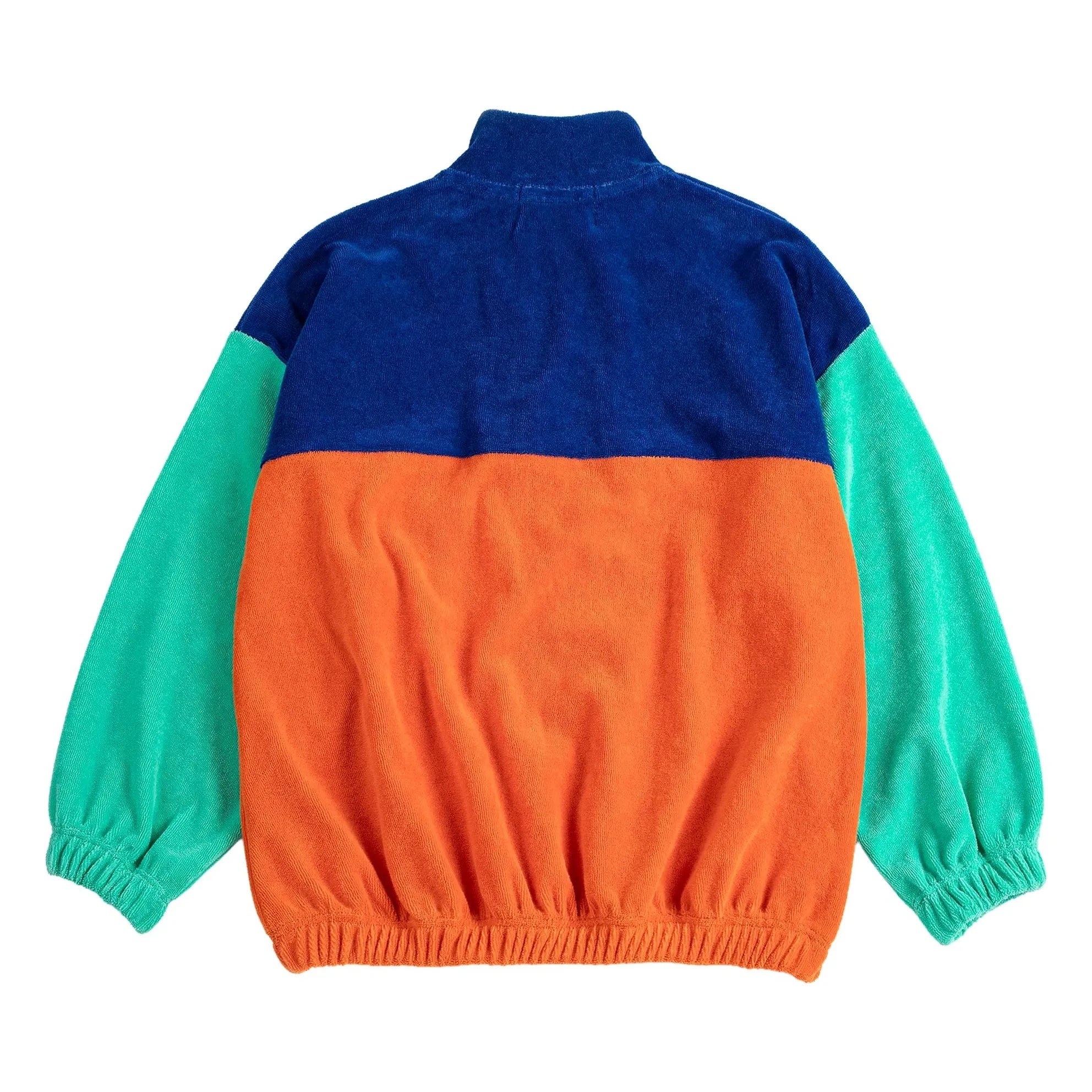 Bobo Choses - Color Block Organic Cotton Towel Sweatshirt | Orange