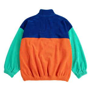 Bobo Choses - Color Block Organic Cotton Towel Sweatshirt | Orange
