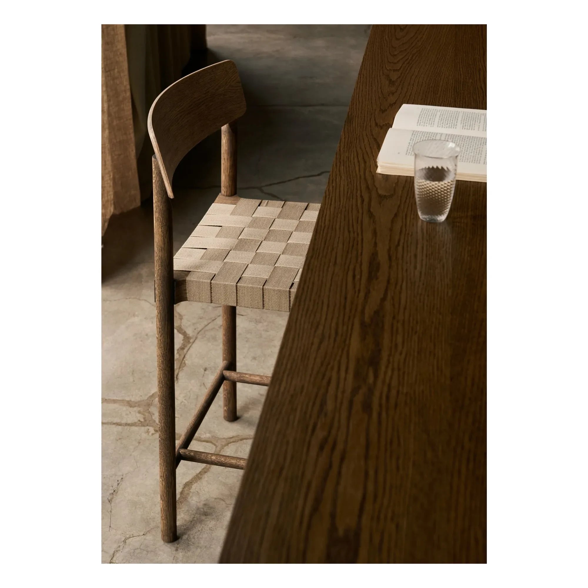 & Tradition - Betty TK12 Natural Woven Bar Stool 65 cm | Smoked Oak