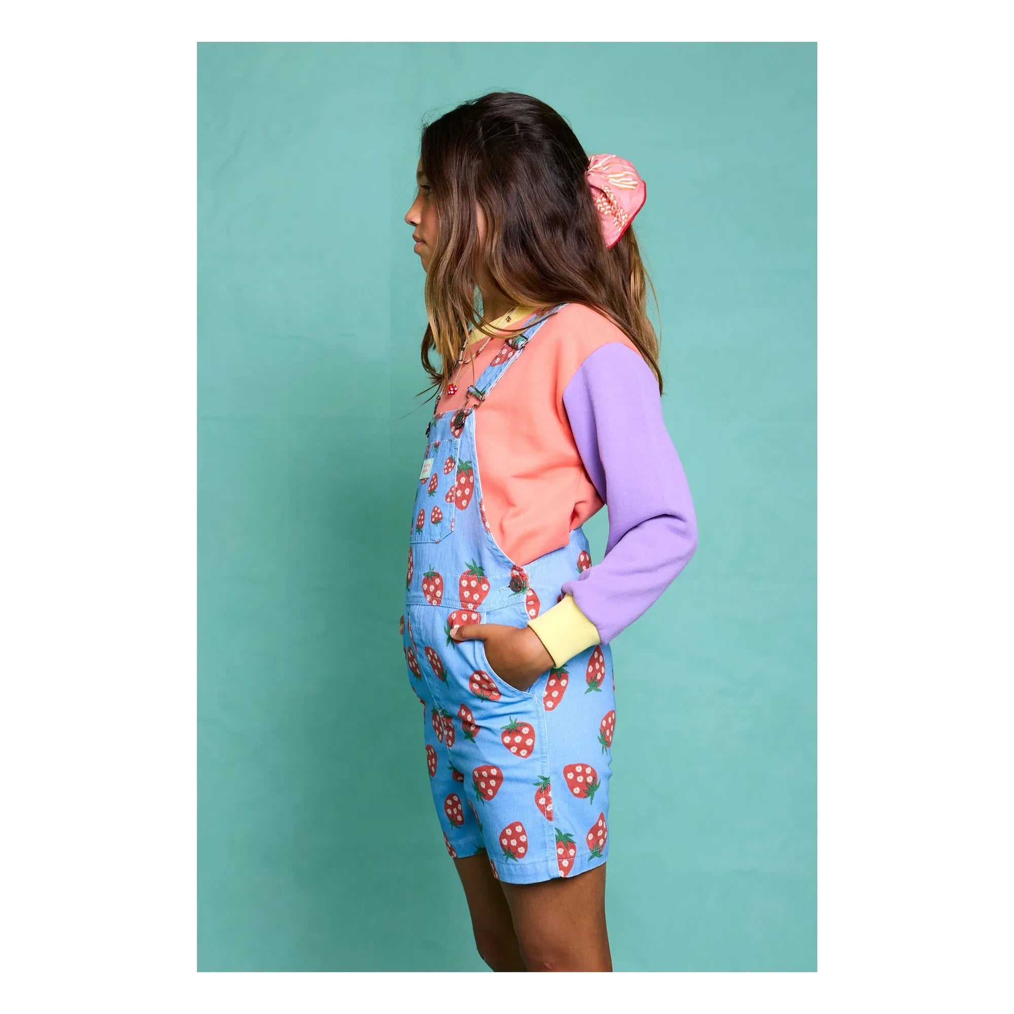 Favorite People - Puglia Strawberry Short Salopet | Blue