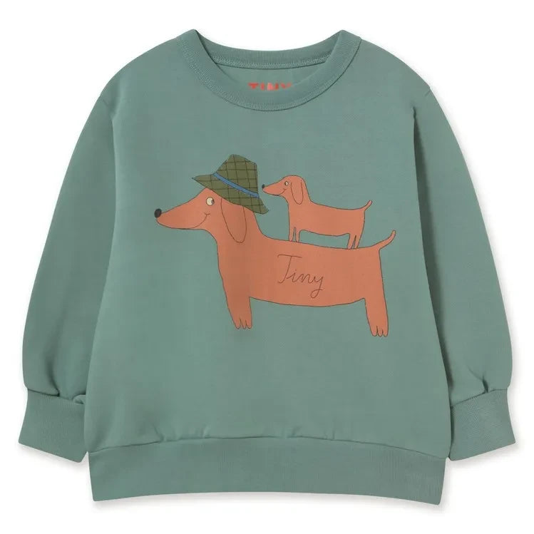 Tinycottons - Organic Cotton Dog Sweatshirt | Green Water