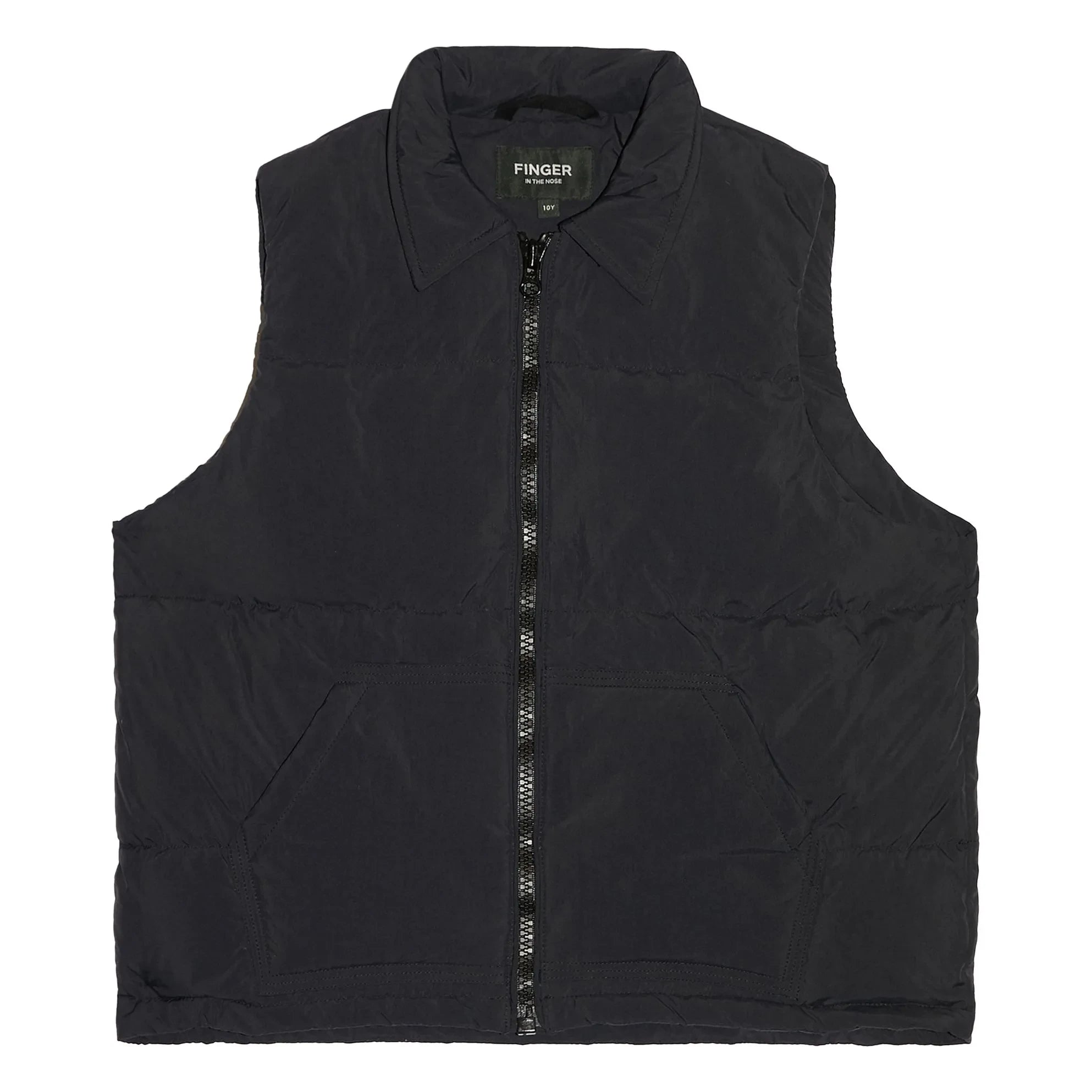 Finger in the nose - Snowshirt Genuine Down Sleeveless Down Jacket | Black
