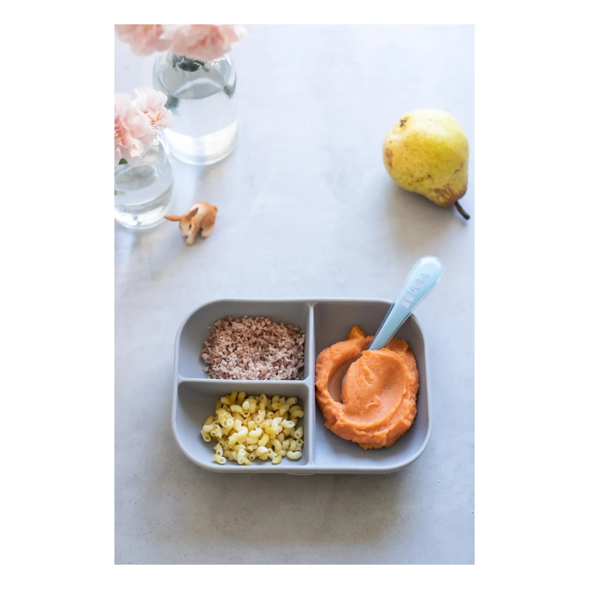 Béaba - Silicone Meal Set | Light Gray