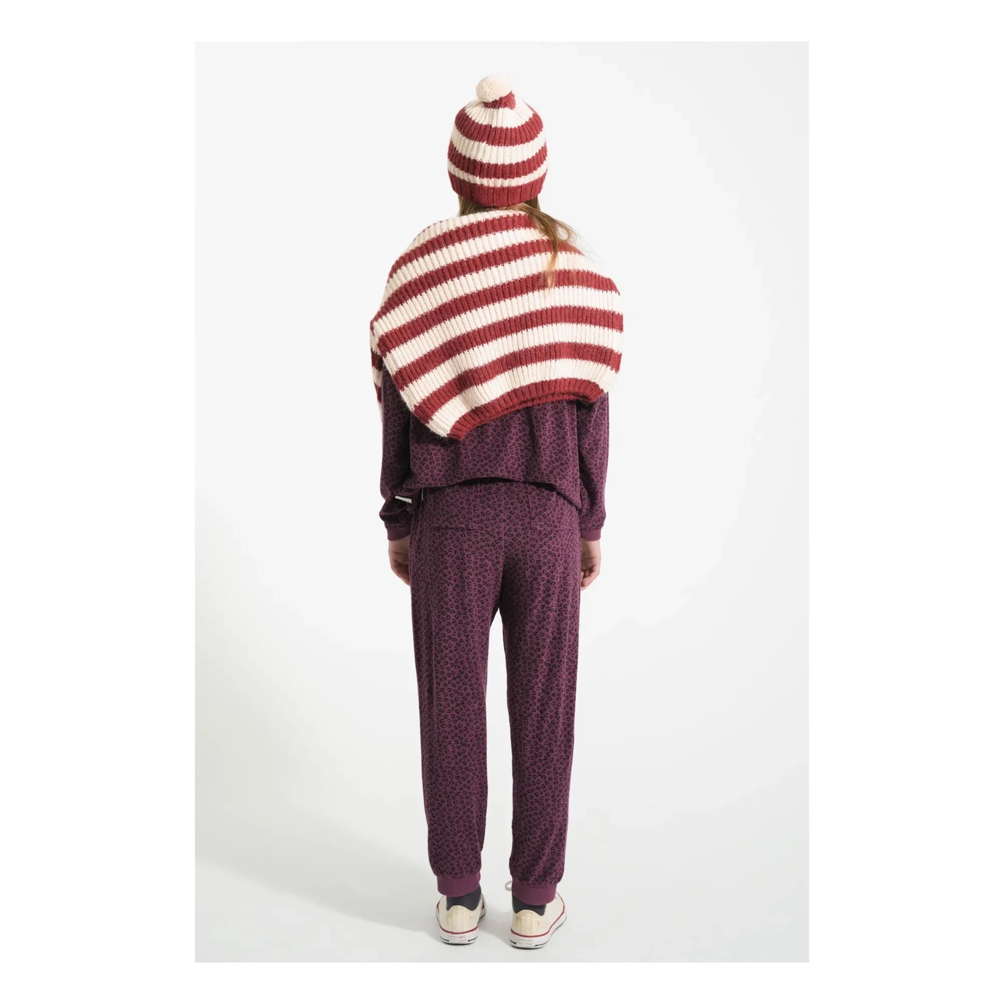 Piupiuchick - Striped Wool Sweater | Burgundy