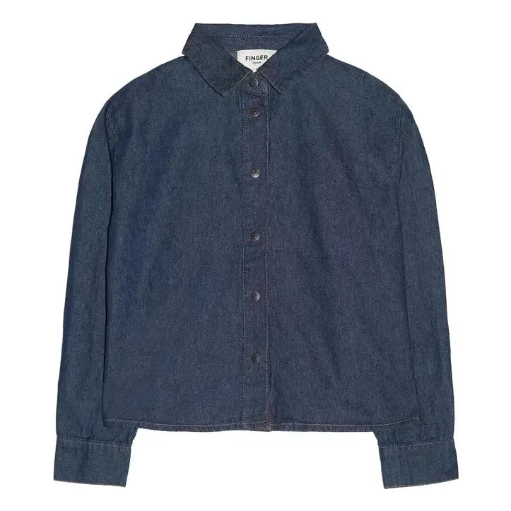 Finger in the nose - Crush Short Denim Shirt | Raw denim