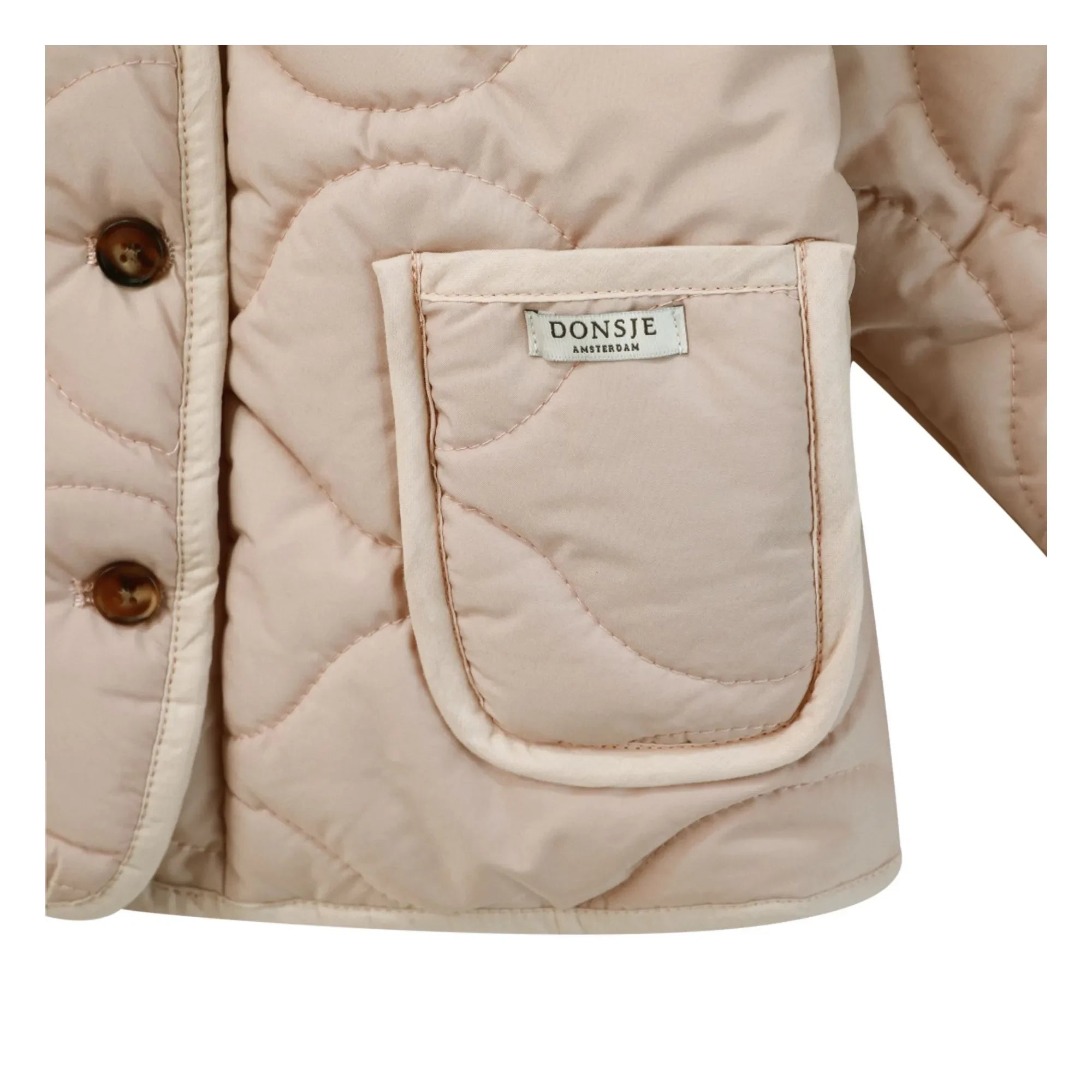 Donsje - Tessane Quilted Coat | Powder pink