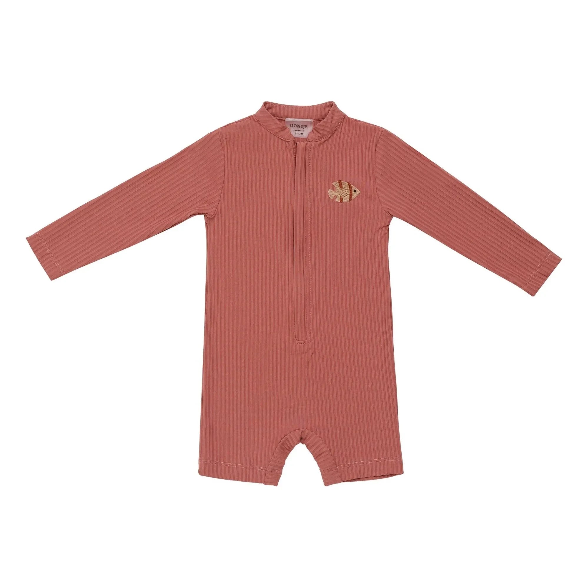 Donsje - Monoah Fish Print Swimsuit | Terracotta Red