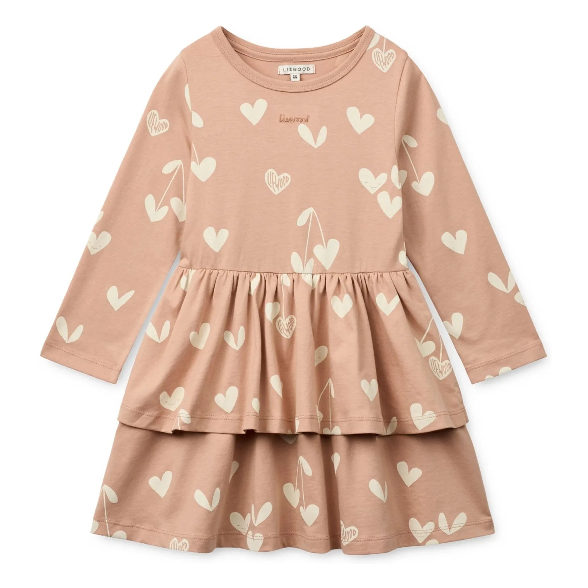 Liewood - Mindy Hearts Organic Cotton Dress | Peach