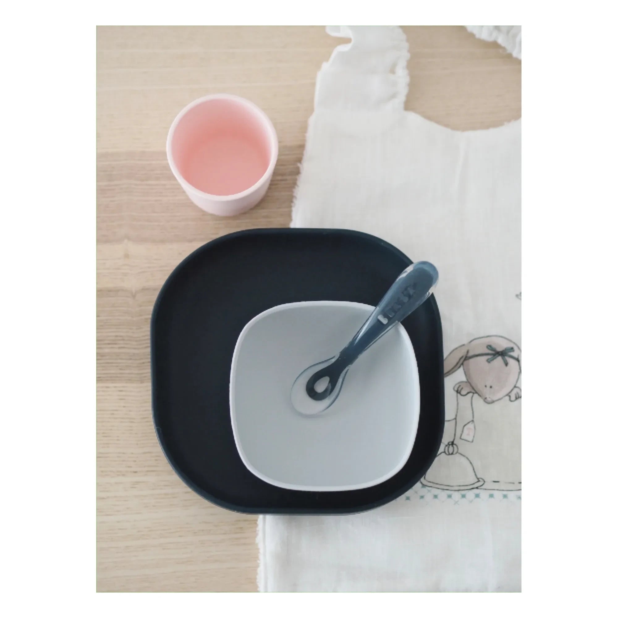 Béaba - Silicone Tableware Set - 4 Pieces | Night Blue