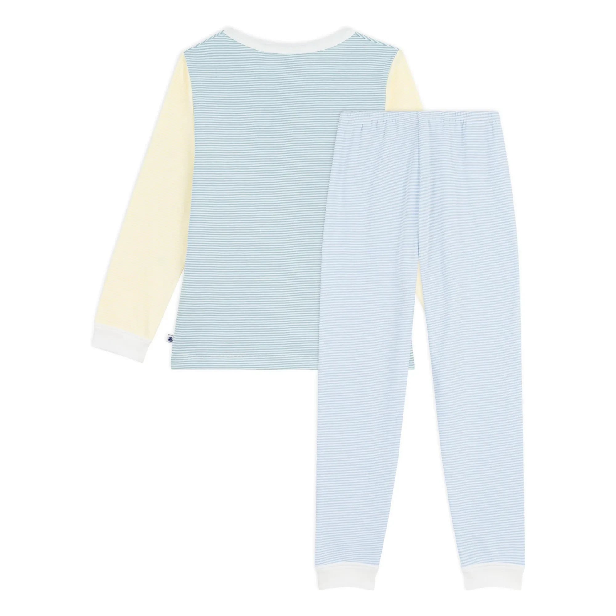 Petit Bateau - Milleraies Color Block Striped Pajamas | Green