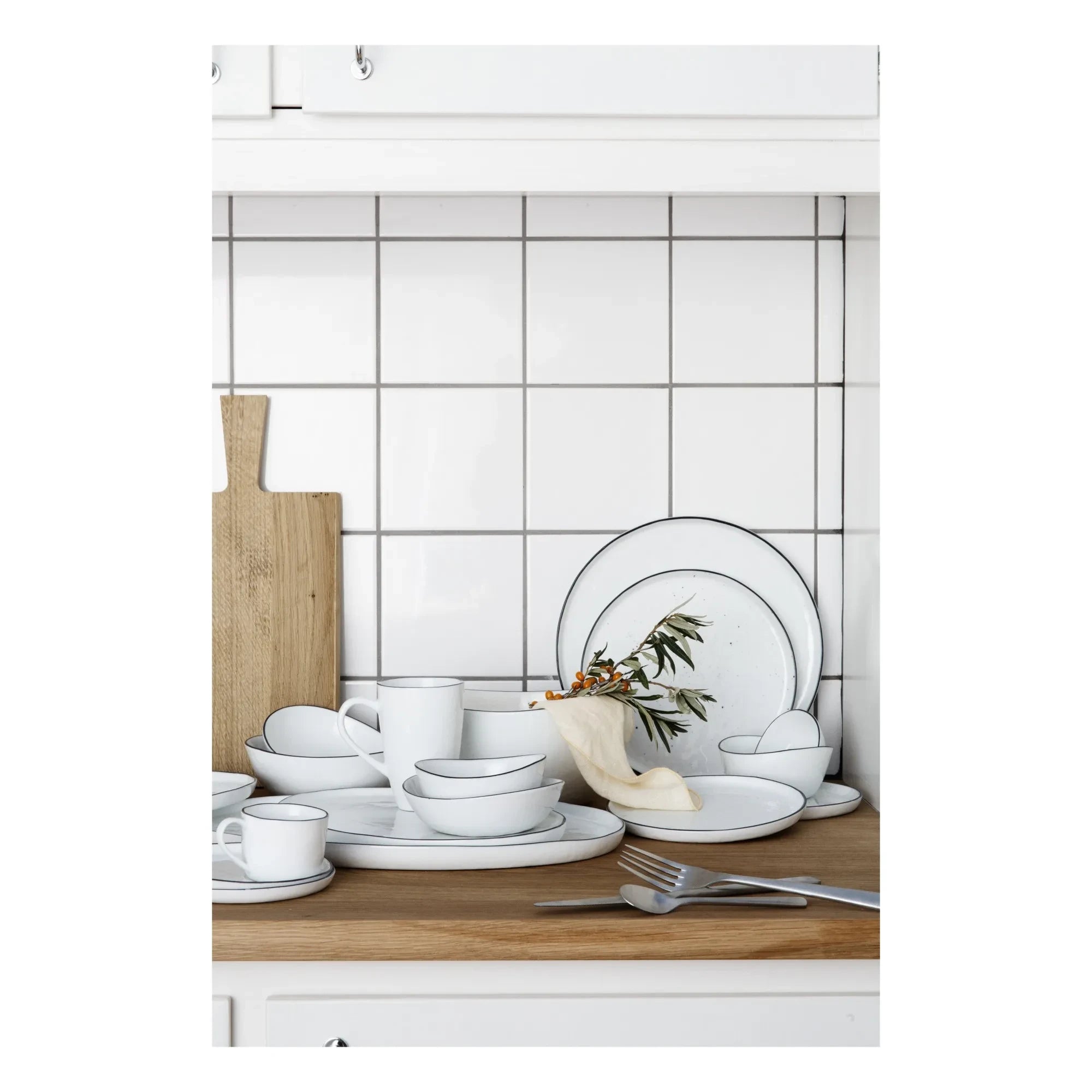 Broste Copenhagen - Tabağlı Tuz Porselen Fincan