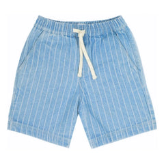 Jenest - Knox Striped Denim Shorts Organic Cotton | Blue