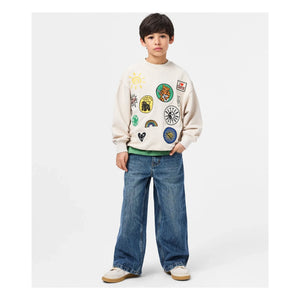 Molo - Embroidered Sweatshirt | Ecru