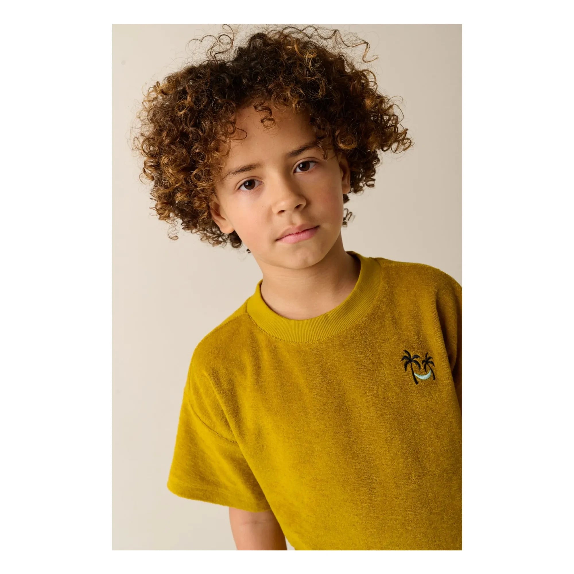 Tumble N'Dry - Pacificus Organic Cotton Terry Textured T-Shirt | Mustard
